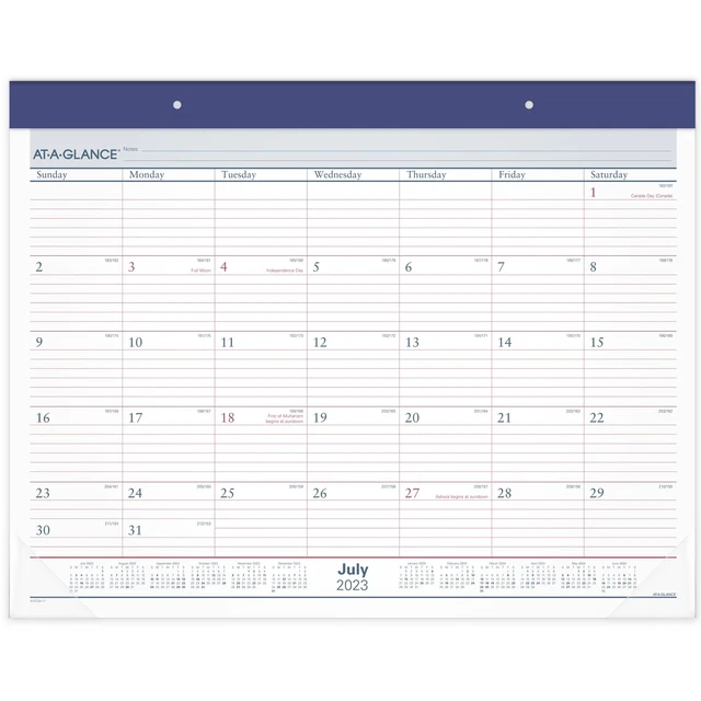 At a glance two color academic 2023 2024 monthly desk pad calendar standard 21 20 00 picclick