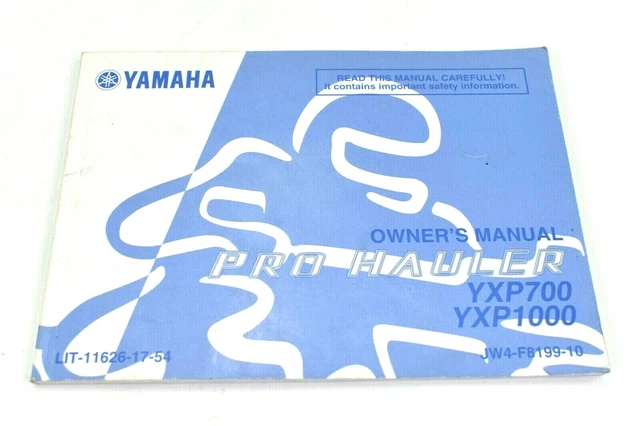 2003 YAMAHA Pro Hauler YXP700 YXP1000 ATV Owner's Manual