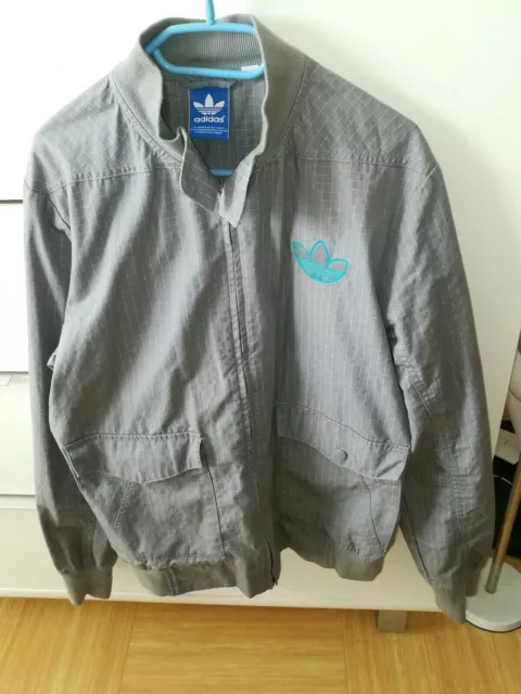 Veste Manteau Gris A Carreaux Marque Adidas Pour Homme