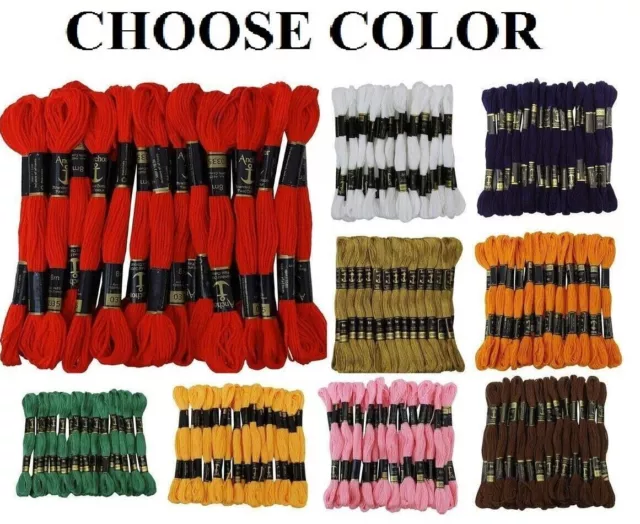 8 Pcs Anchor Cross Stitch Embroidery Cotton Floss Thread Sewing skeins 8mt. Each