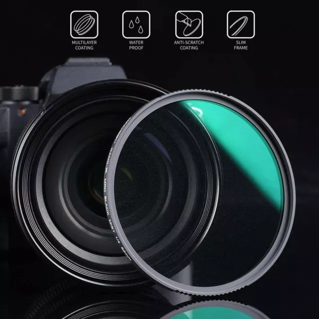 K&F Concept 49mm 1/4 Black Soft lens Filter Dream/Cinebloom Diffusion Effect 2