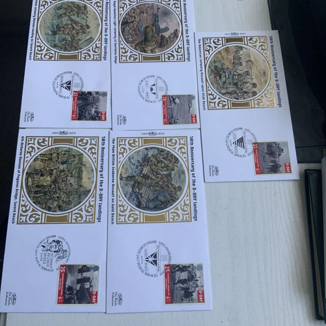 BENHAM 50TH Anniversary D Day Landings Stamp Cover Set £0.73 - PicClick UK