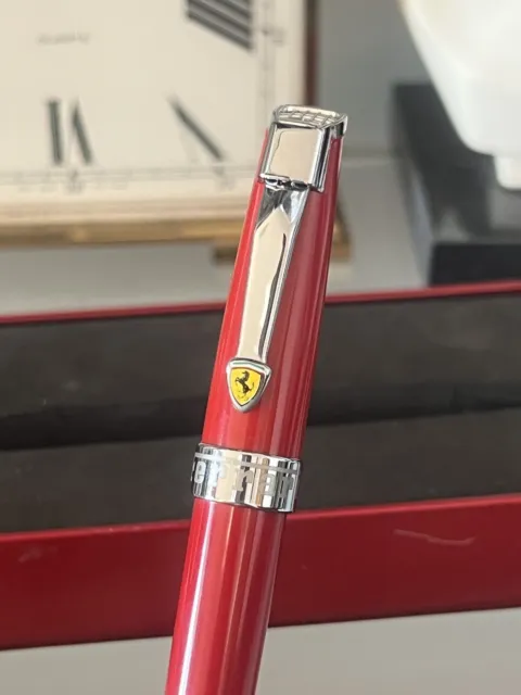 Ferrari Pen Fountain Pen Red Logo Prancing Horse Box Cartridge Marking