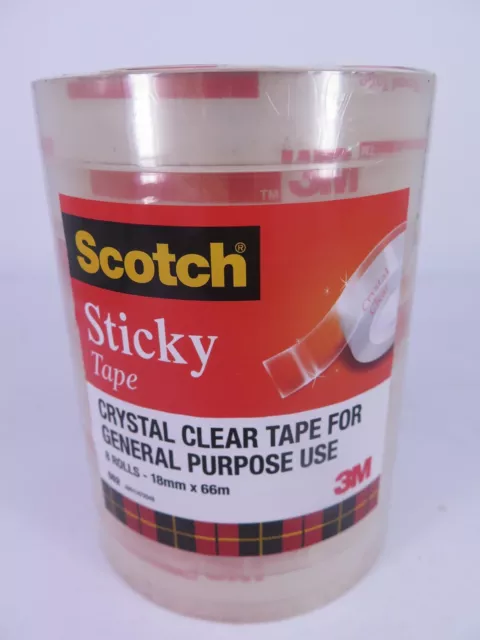 8 x Scotch 502 Everyday Crystal Clear Sticky Tape 18mm x 66M AB010623960