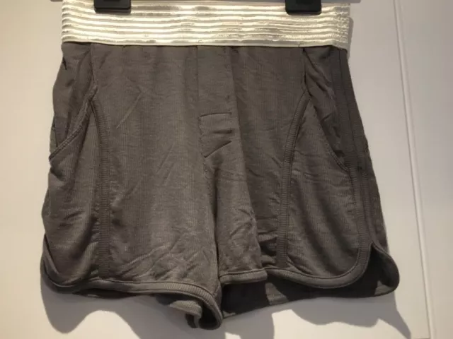 T By ALEXANDER WANG High Waist Shorts Stretch Ribbed Tencel XS Small