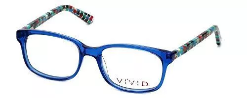 Calabria Vivid Designer Eyeglasses Kids Size 144 in Blue DEMO LENS