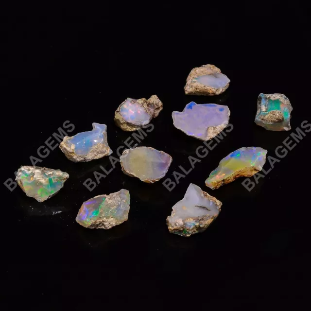 48.50 Cts 100% Natural Fabulous Ethiopian Opal 14X13 21X11 MM Rough Lot Gemstone