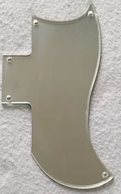 Fits Gibson SG 61 Reissue Guitar pickguard Scratch Plate 1 Ply Silver Mirror