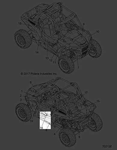 Polaris 7186627 DECAL-DOOR BTM RH Part RZR XP Turbo