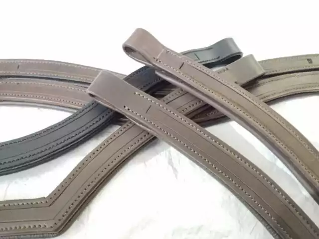 Set 2 x1 Empty Channel Padded Browband for Bridles 14 MM All Size 3