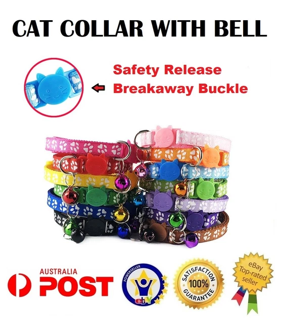 Breakaway Safety Quick Release Collar Whelping ID CAT Pet Puppy Kitten Bell AUS