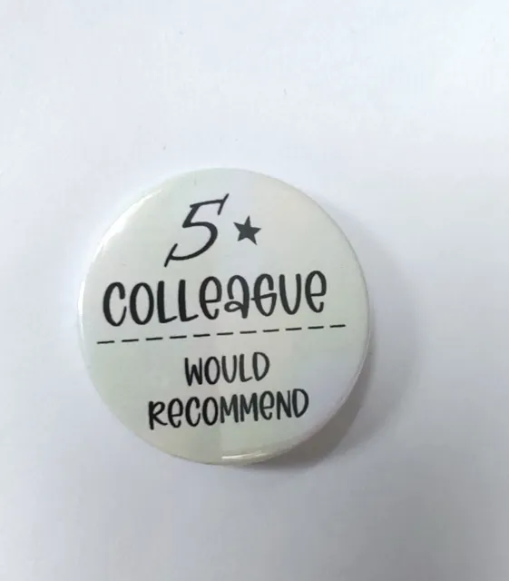 5 Star Colleague Would Recommend Badge Keyring Gift Secret Santa Funny Coworker