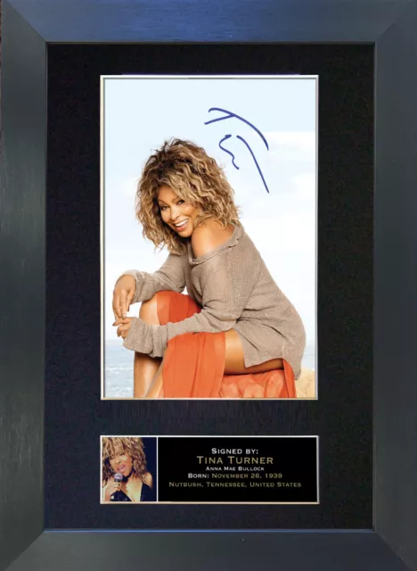 #245 TINA TURNER Signed Mounted Reproduction Autograph Photo Prints A4