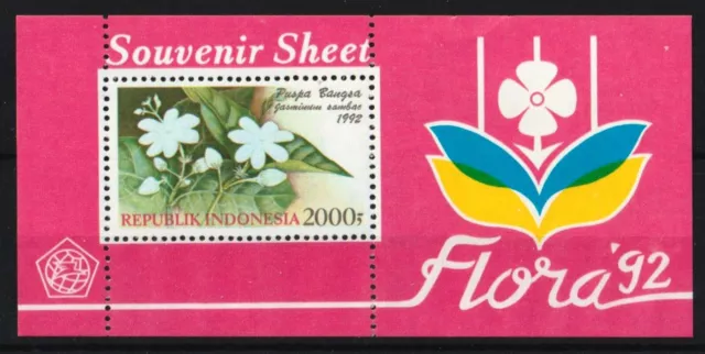 INDONESIEN Block 81 "Flora 1992", **postfrisch