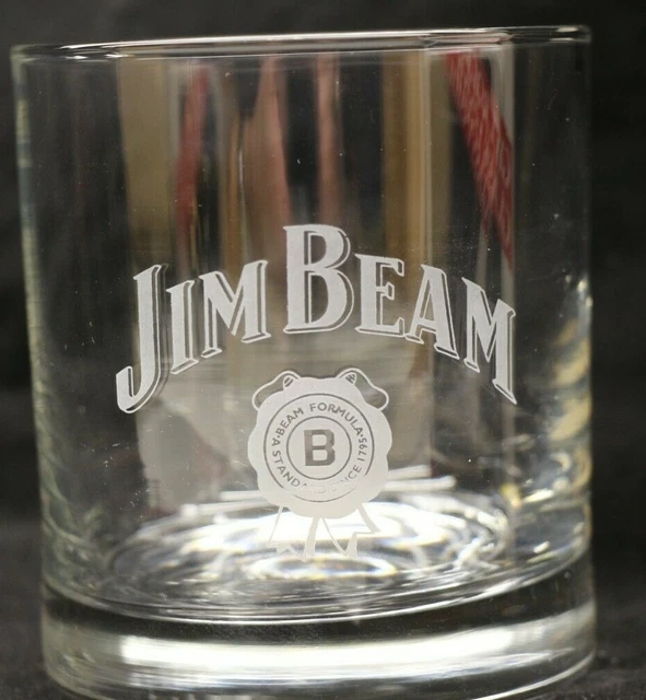 Vintage Jim Beam Whiskey Glass Gift On The Rocks Glass in box