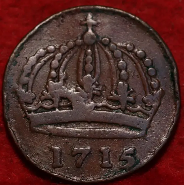 1715 Sweden 1 Daler Foreign Coin