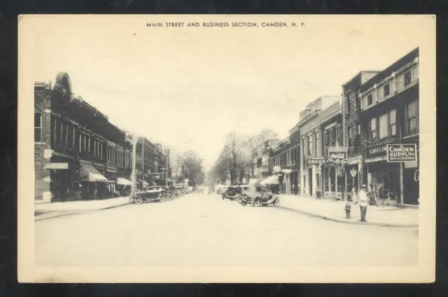 Camden New York Ny Downtown Main Street Scene Vintage Postcard Ny
