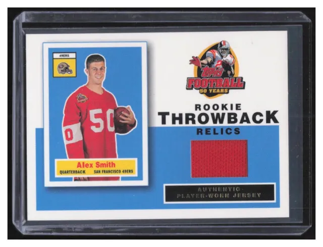 2005 Topps Heritage Alex Smith Player Worn Jersey Rookie RC #RT-AS