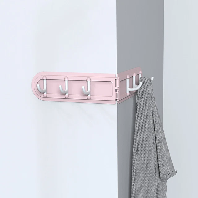 Gancho de puerta para estantería de almacenamiento, inoxidable, sin troquelado, gancho de esquina, práctico
