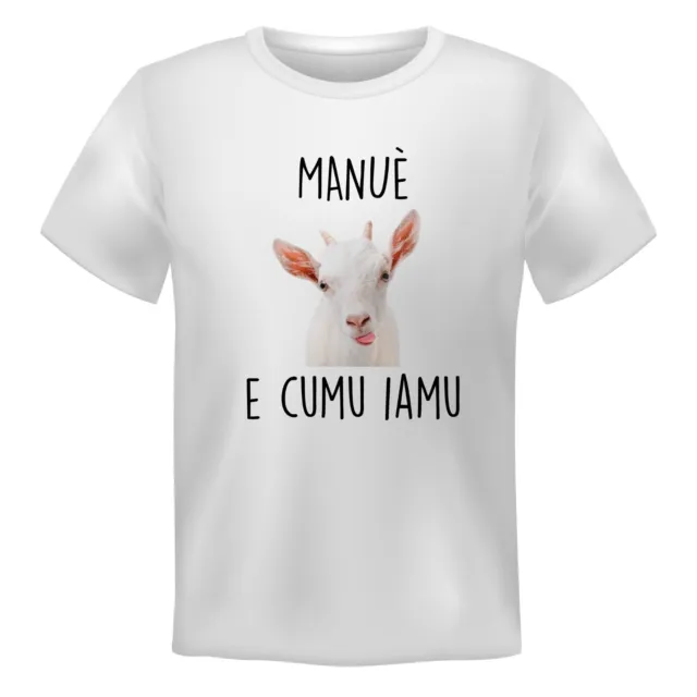 Maglietta Uomo Manica Corta Manuèè e cumu iamu t-shirt divertente ironica