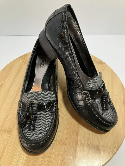 EUROSOFT BY SOFFT Womens Everett Slip On Loafers Size 7 M Black Man Made 3032121 19.96 PicClick