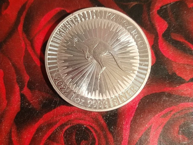 🇦🇺🦘2022 Australian Kangaroo 1oz .9999 Fine Silver Queen Elizabeth II PORTRAIT