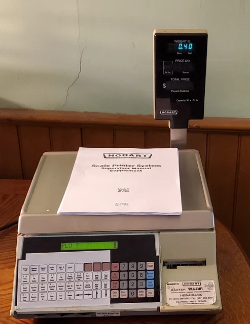 Hobart SP Series Food Scale with two side read out screen Printer Manual Tested