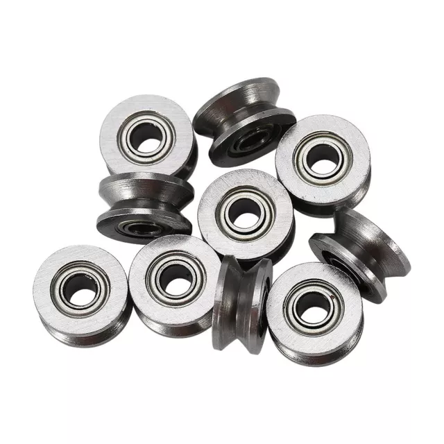 10Pcs Ball Bearings U Track Roller Bearing For Rail Track Linear System 4