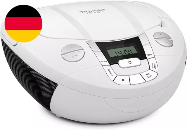 Technisat Viola CD-1 - Tragbarer Stereo Cd-Player, Boombox Mit Praktischem Trage