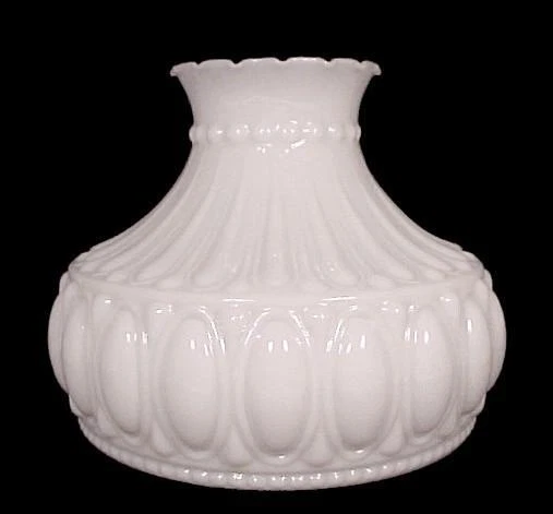 Student Lamp Shade 10 in Cameo Milk Glass Kerosene Oil Fits Aladdin Desk Table