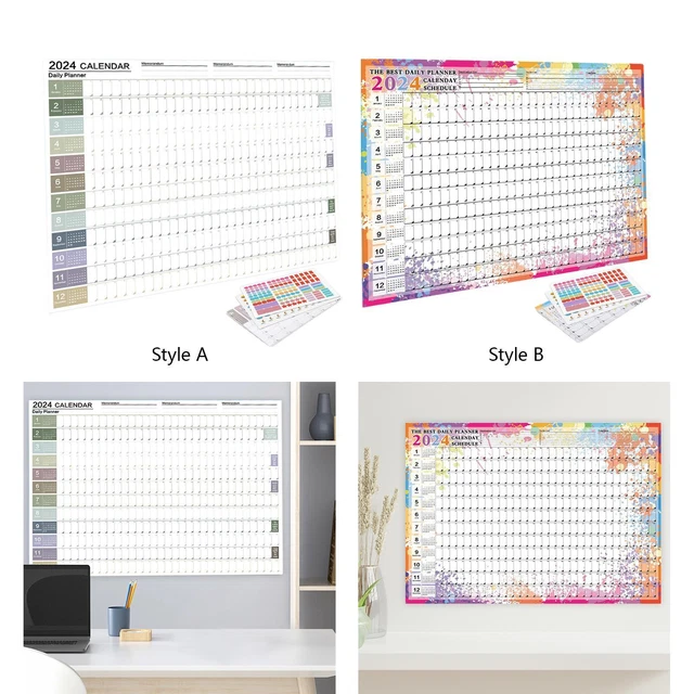 WALL HANGING CALENDAR 2024 Annual Poster for House Tasks Planning