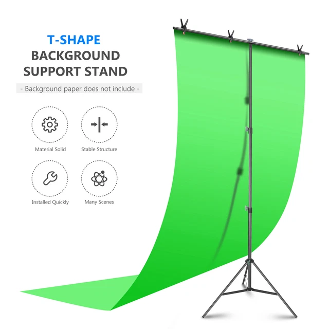 Neewer 2Meters Photo Backdrop Stand T-Shape Background Backdrops Support Kit