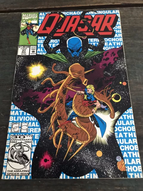 Quasar #37 1992 VF/NM Mark Gruenwald Greg Capullo Marvel Comics Comic Book