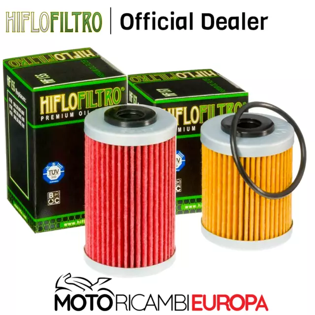 Kit Coppia 2 Filtri Olio Hf155 Hf157 Tipo Originale Hiflo Ktm 690 Smc 2008-2011