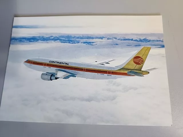 Continental Airlines Airbus A300 Postcard