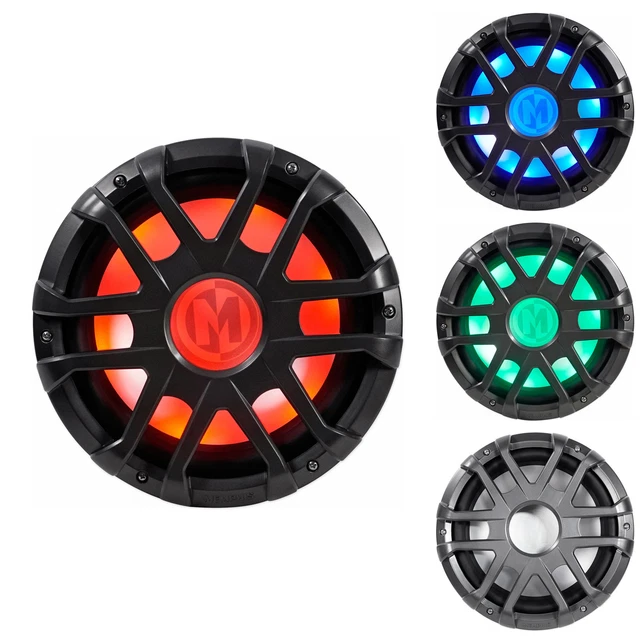 Memphis Audio MXA1244 12" 500w LED Marine Subwoofer Dual 4-ohm Sub RZR/ATV/UTV
