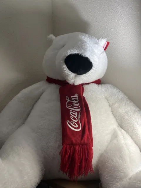 Collectable COCA COLA POLAR BEAR Large Huge PLUSH STUFFED ANIMAL GIANT