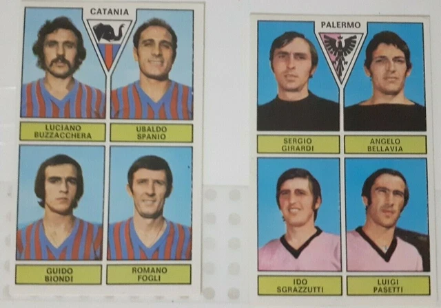FIGURINE ANNI 70 Calciatori Panini 1971 72,1972 Serie B Squadre Catania ...