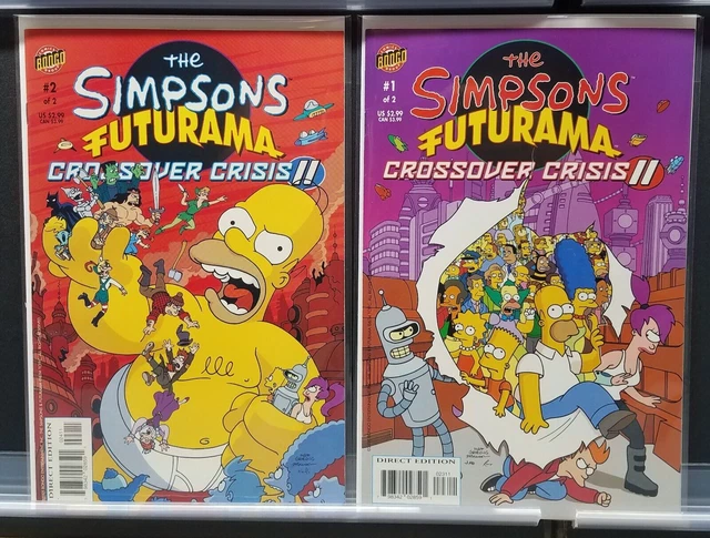 THE SIMPSONS / Futurama Crossover Crisis Ii #1 & #2 Bongo 2002 Matt ...