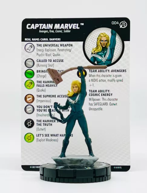 Marvel Heroclix Avengers Fantastic Four Empyre Captain Marvel #004 w/ Card
