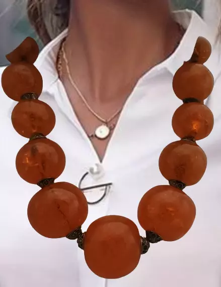 Collier - Pierre en Cire d'abeille Naturelle - pour fabrication De Bijoux