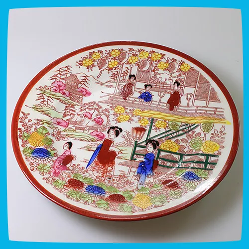 ██ vintage antique rare Porcelain China Plate Dish Oriental Asian Chinese Marked