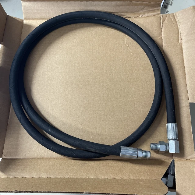 New Universal Snow Plow High-Pressure Hydraulic Hose 1/4” X70” W/ 90 Degree Male