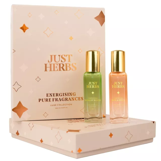 2XJust Herbs EDP Perfume Long Lasting Luxury Scent Gift Set for Men & Women 20ml