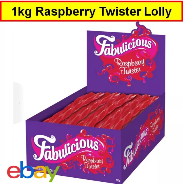 1kg Wonka Raspberry Red Licorice Twisters Fabulicious Lolly Treat Bulk Kids Part