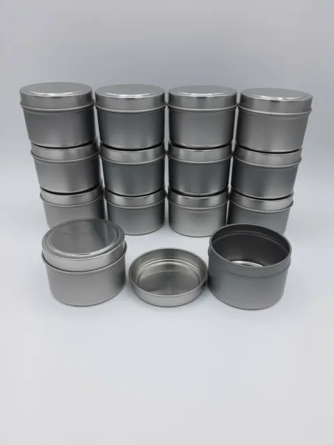 Deep Metal Round Tin Can - 4oz *Choose Amount*