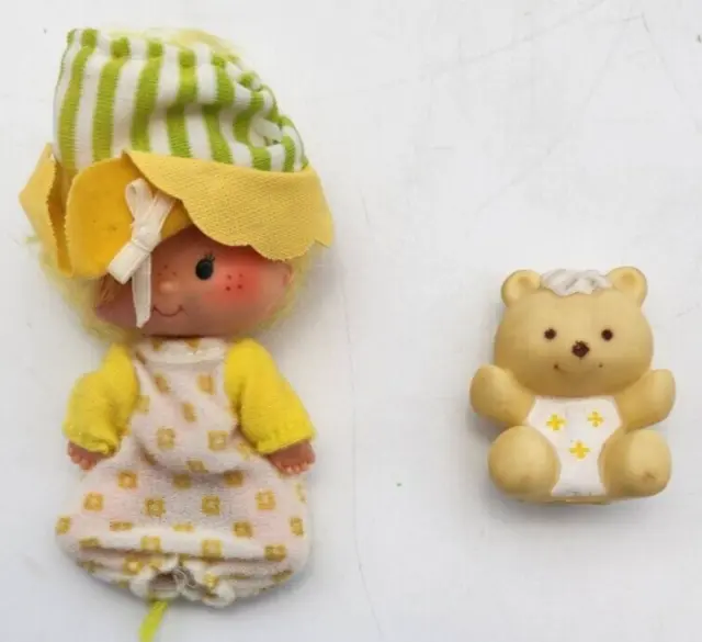 Vintage, Butter Cookie, Strawberry Shortcake, Baby With Pet Bear, 1982