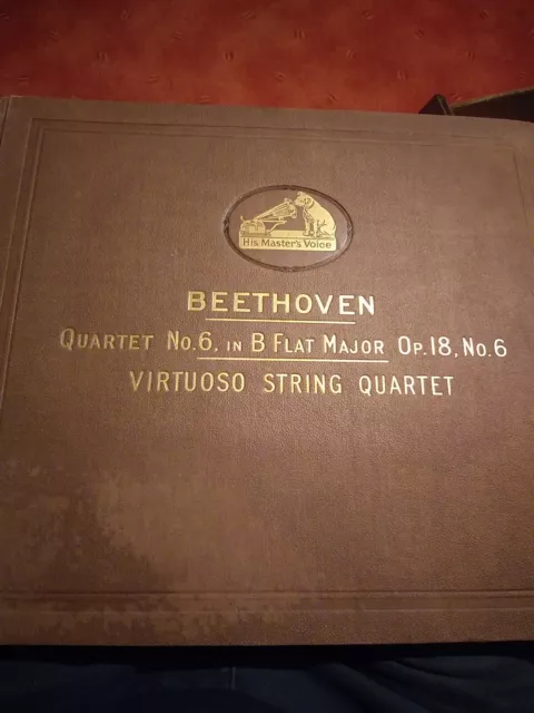 Beethoven Quartet No.6 In B Flat Major Op.18 No.6 Spring Quart. Schellack 78 RPM