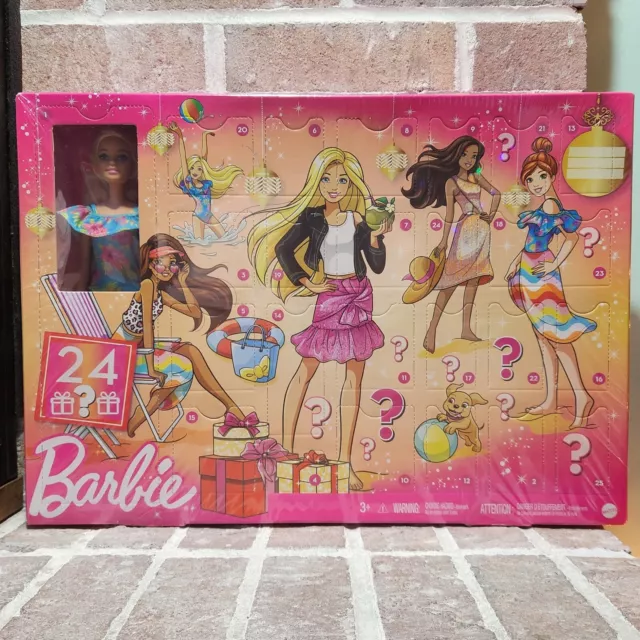 Holiday Barbie Accessories Lot Day to Night Toy Doll & 24 Surprises Advent