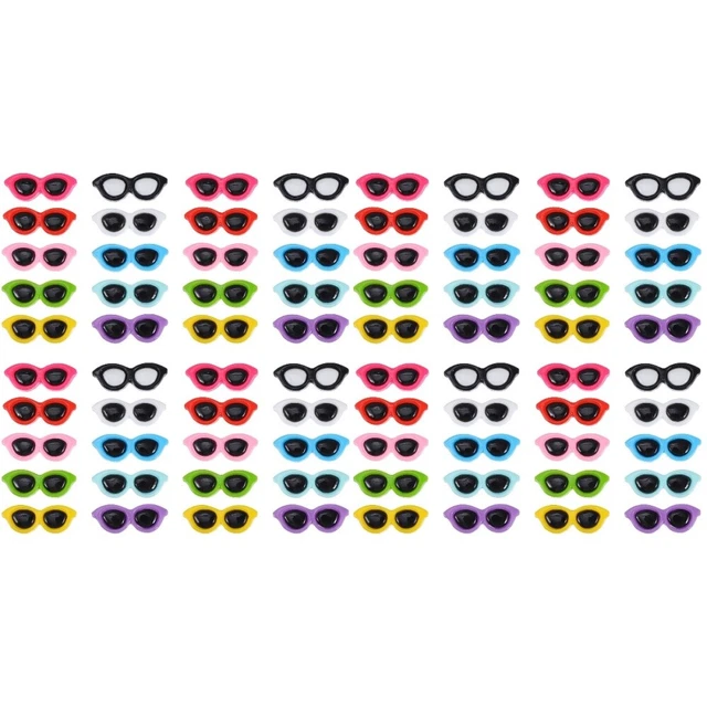 80 ud. Gafas de sol Dije Con Parte Plana Gafas de Sol Marioneta